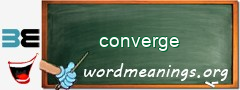 WordMeaning blackboard for converge